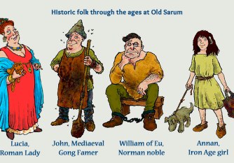 Historic-people-at-Old-Sarum-by-Jim-Kavanagh