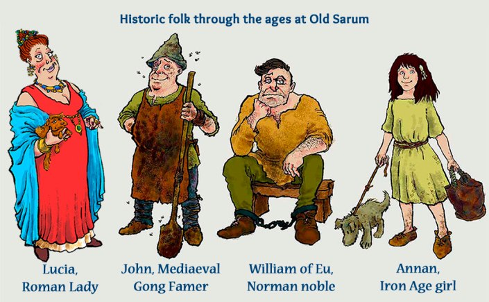 Historic-people-at-Old-Sarum-by-Jim-Kavanagh